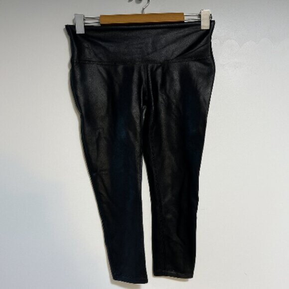 SPANX Faux Leather Leggings – Black – Size M - Picture 2 of 11